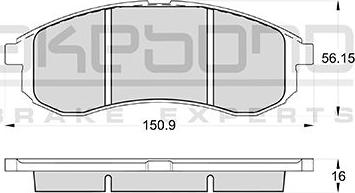 Akebono AN-8074WK - Тормозные колодки, дисковые, комплект avtokuzovplus.com.ua