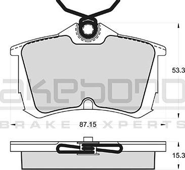 Akebono AN-8110WK - Тормозные колодки, дисковые, комплект avtokuzovplus.com.ua