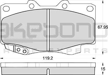 Akebono AN-8114WK - Гальмівні колодки, дискові гальма autocars.com.ua