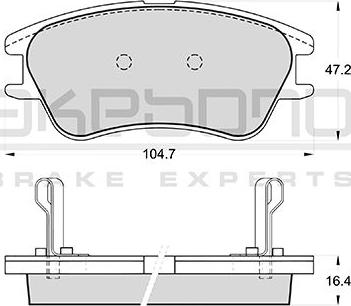 Akebono AN-8132WK - Тормозные колодки, дисковые, комплект avtokuzovplus.com.ua