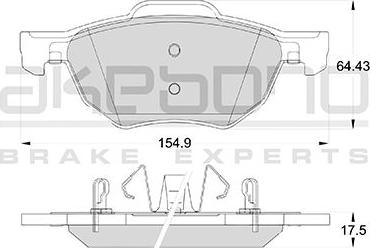 Akebono AN-8135WK - Тормозные колодки, дисковые, комплект avtokuzovplus.com.ua