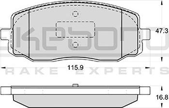 Akebono AN-8142WKE - Гальмівні колодки, дискові гальма autocars.com.ua