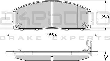 Akebono AN-8166WKE - Тормозные колодки, дисковые, комплект autodnr.net