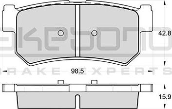 Akebono AN-8167WKE - Гальмівні колодки, дискові гальма autocars.com.ua