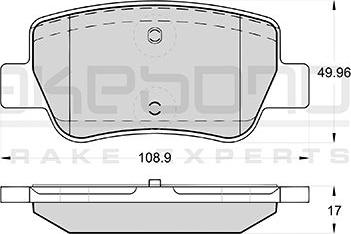 Akebono AN-8199WK - Тормозные колодки, дисковые, комплект avtokuzovplus.com.ua