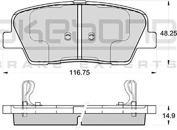 Akebono AN-8206WKE - Гальмівні колодки, дискові гальма autocars.com.ua