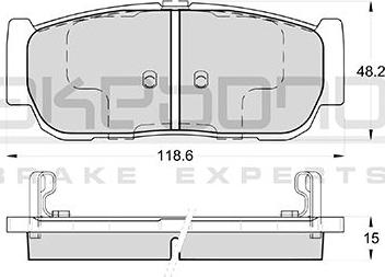 Akebono AN-8211WK - Гальмівні колодки, дискові гальма autocars.com.ua