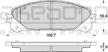 Akebono AN-8213K - Гальмівні колодки, дискові гальма autocars.com.ua