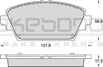 Akebono AN-8218K - Гальмівні колодки, дискові гальма autocars.com.ua