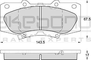 Akebono AN-8221WKE - Тормозные колодки, дисковые, комплект avtokuzovplus.com.ua