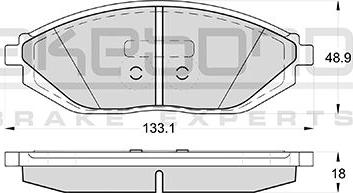 Akebono AN-8236K - Гальмівні колодки, дискові гальма autocars.com.ua