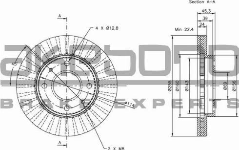 Akebono BN-0269 - Тормозной диск autodnr.net