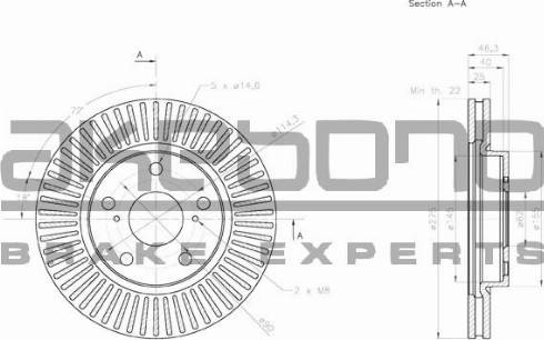 Akebono BN-0478 - Гальмівний диск autocars.com.ua