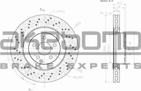 Akebono BN-0597 - Тормозной диск avtokuzovplus.com.ua