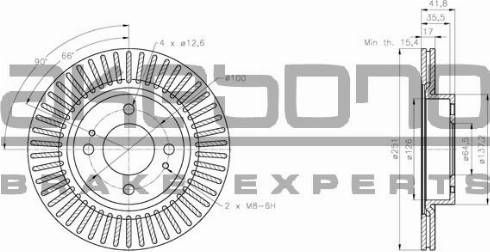 Akebono BN-0629E - Тормозной диск avtokuzovplus.com.ua