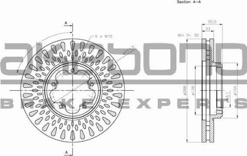 Akebono BN-0676 - Тормозной диск avtokuzovplus.com.ua