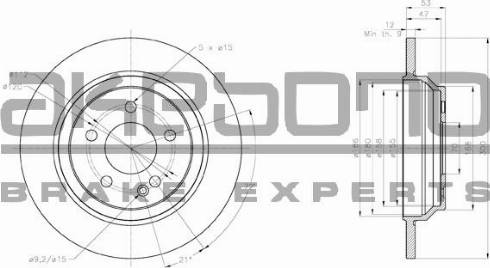 Akebono BN-0683E - Тормозной диск avtokuzovplus.com.ua