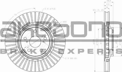 Akebono BN-0686 - Тормозной диск autodnr.net