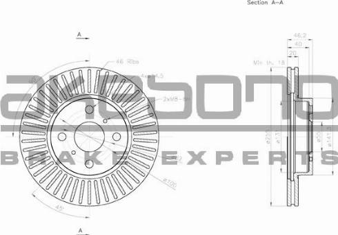 Akebono BN-0688E - Гальмівний диск autocars.com.ua