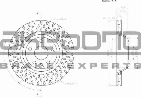 Akebono BN-0692 - Гальмівний диск autocars.com.ua