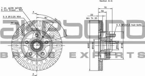 Akebono BN-0807 - Гальмівний диск autocars.com.ua