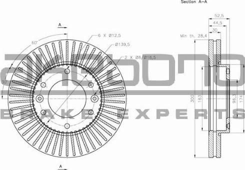 Akebono BN-0895E - Тормозной диск avtokuzovplus.com.ua