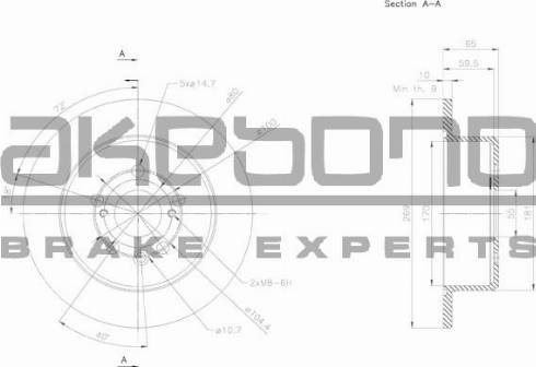 Akebono BN-1183 - Тормозной диск avtokuzovplus.com.ua