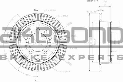 Akebono BN-1297E - Тормозной диск autodnr.net