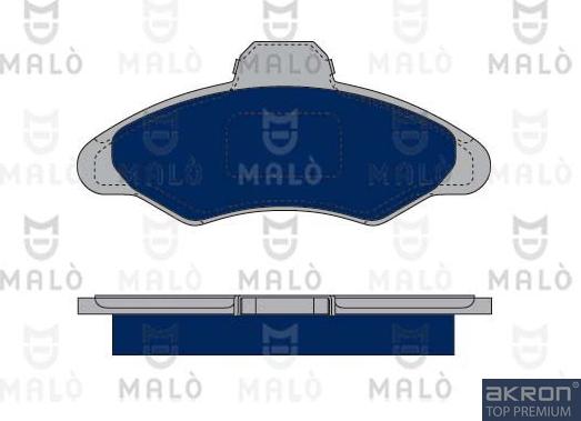 AKRON-MALÒ 1050006 - Гальмівні колодки, дискові гальма autocars.com.ua