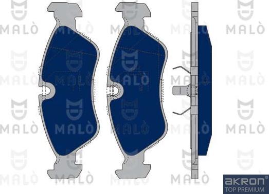 AKRON-MALÒ 1050007 - Гальмівні колодки, дискові гальма autocars.com.ua