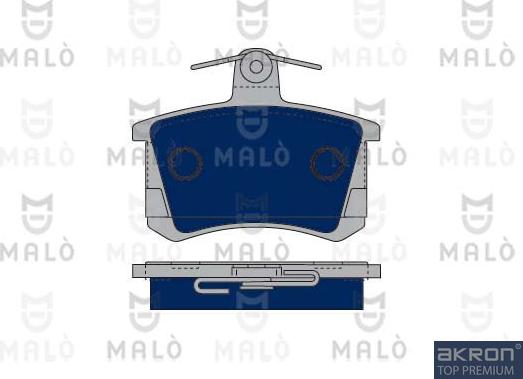 AKRON-MALÒ 1050012 - Гальмівні колодки, дискові гальма autocars.com.ua