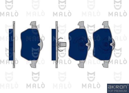 AKRON-MALÒ 1050026 - Гальмівні колодки, дискові гальма autocars.com.ua