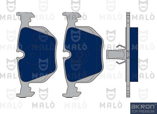 AKRON-MALÒ 1050029 - Гальмівні колодки, дискові гальма autocars.com.ua