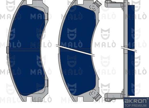 AKRON-MALÒ 1050046 - Гальмівні колодки, дискові гальма autocars.com.ua