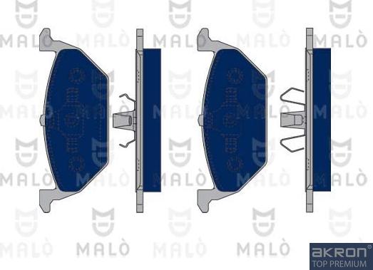 AKRON-MALÒ 1050104 - Гальмівні колодки, дискові гальма autocars.com.ua