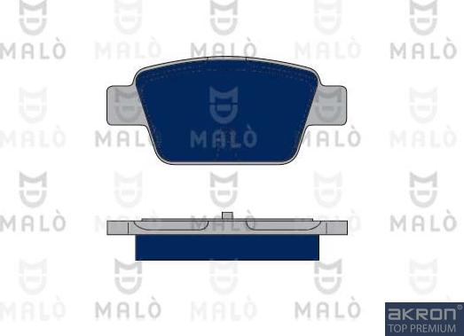 AKRON-MALÒ 1050129 - Гальмівні колодки, дискові гальма autocars.com.ua