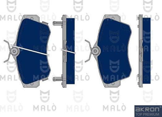 AKRON-MALÒ 1050138 - Гальмівні колодки, дискові гальма autocars.com.ua