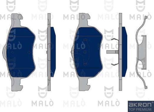 AKRON-MALÒ 1050155 - Гальмівні колодки, дискові гальма autocars.com.ua
