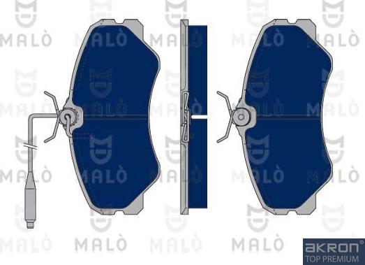 AKRON-MALÒ 1050157 - Гальмівні колодки, дискові гальма autocars.com.ua