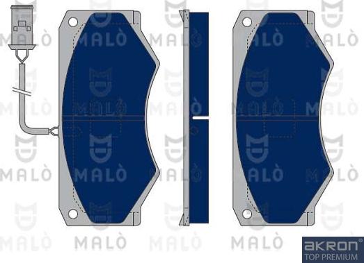 AKRON-MALÒ 1050159 - Гальмівні колодки, дискові гальма autocars.com.ua