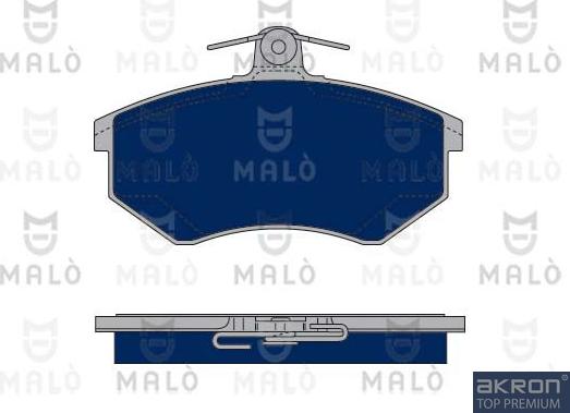 AKRON-MALÒ 1050172 - Гальмівні колодки, дискові гальма autocars.com.ua
