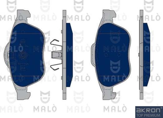 AKRON-MALÒ 1050185 - Гальмівні колодки, дискові гальма autocars.com.ua