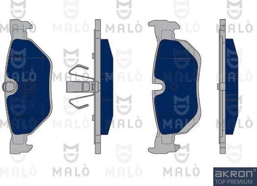 AKRON-MALÒ 1050233 - Гальмівні колодки, дискові гальма autocars.com.ua