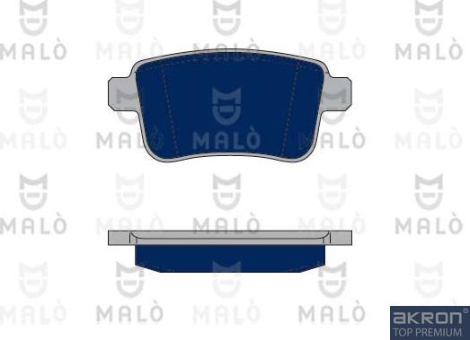 AKRON-MALÒ 1050252 - Гальмівні колодки, дискові гальма autocars.com.ua