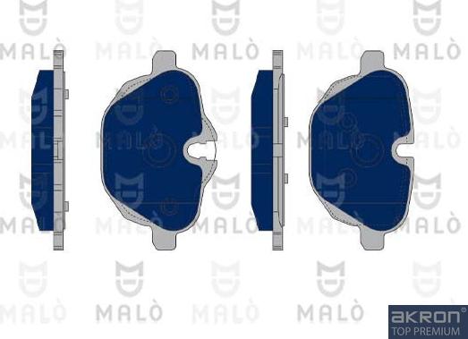 AKRON-MALÒ 1050257 - Гальмівні колодки, дискові гальма autocars.com.ua