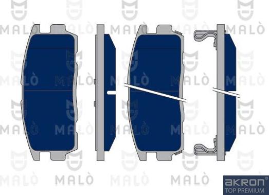 AKRON-MALÒ 1050260 - Гальмівні колодки, дискові гальма autocars.com.ua