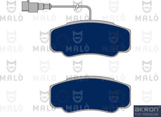 AKRON-MALÒ 1050279 - Гальмівні колодки, дискові гальма autocars.com.ua