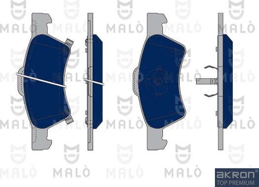 AKRON-MALÒ 1050302 - Гальмівні колодки, дискові гальма autocars.com.ua
