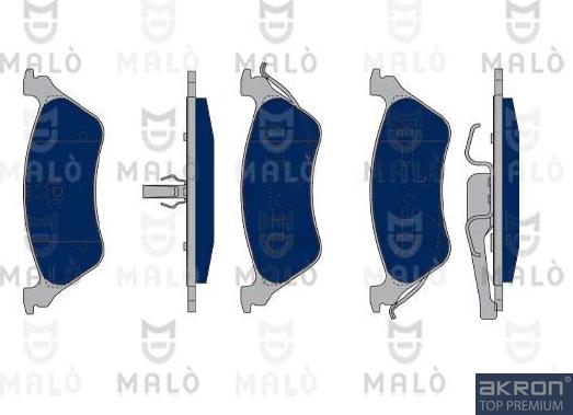 AKRON-MALÒ 1050303 - Гальмівні колодки, дискові гальма autocars.com.ua