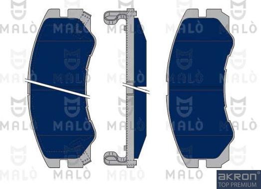 AKRON-MALÒ 1050313 - Гальмівні колодки, дискові гальма autocars.com.ua